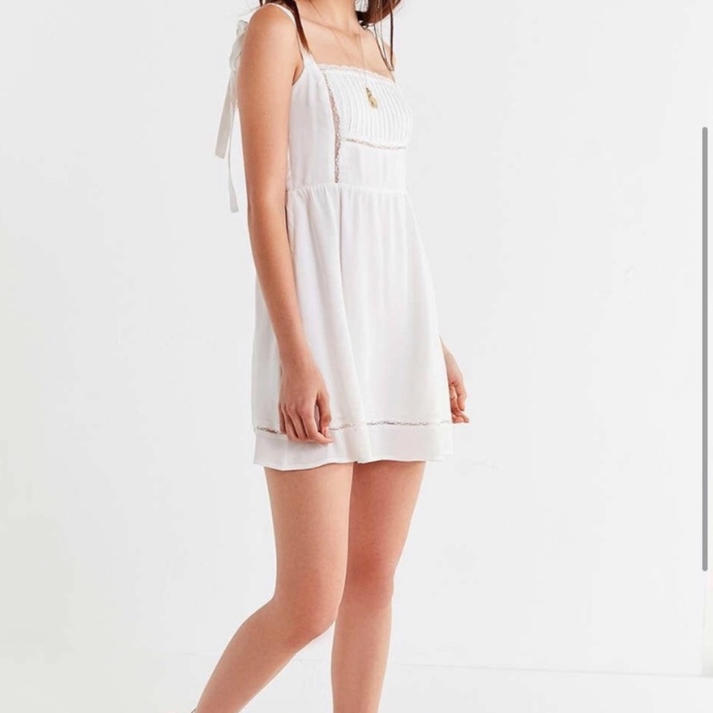 Urban Outfitters shoulder Tie White Dress